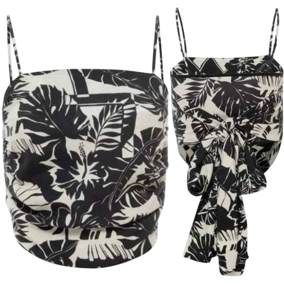 Le Superbe Modern Luau Crop Tube Top Size Small and Size Medium/Large - Picture 1 of 14